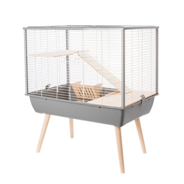 NEO MUKI LARGE RODENT CAGE - GREY